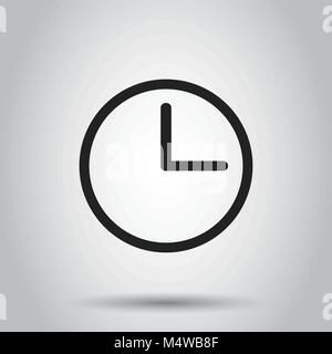 Clock timer icon. Vector illustration on isolated background. Business concept clock  pictogram. Stock Vector