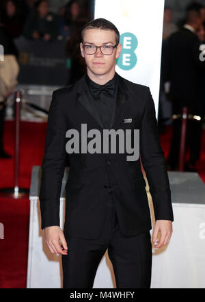 Will Poulter attending the EE British Academy Film Awards held at the Royal Albert Hall, Kensington Gore, Kensington, London. Stock Photo