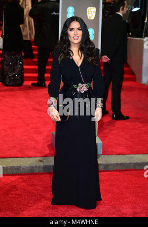 Salma Hayak attending the EE British Academy Film Awards held at the