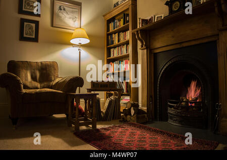 Living room of traditional English home. Stock Photo