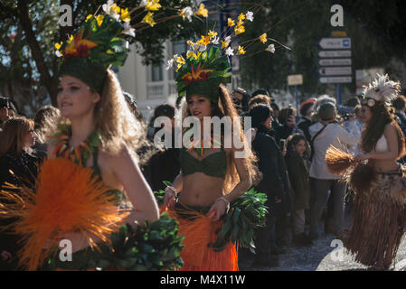 February 18, 2018 - Menton, France-Febrauary 18, 2018: 85th Lemons Festival with the Bollywood theme in Menton, France Credit: Stefano Guidi/ZUMA Wire/Alamy Live News Stock Photo