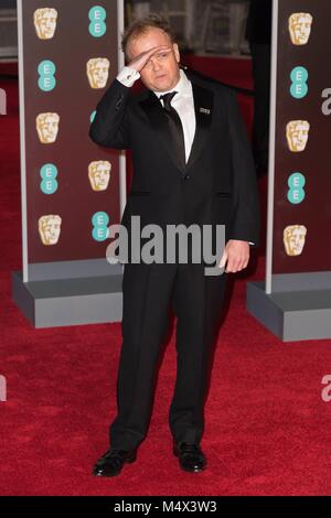 London, UK. 18th Feb, 2018. Toby Jones ‚attends EE British Academy Film Awards 2018 at the Royal Albert Hall - BAFTA Awards 2018 - London, UK (18/02/2018) | usage worldwide Credit: dpa picture alliance/Alamy Live News Stock Photo