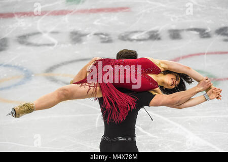 February 19, 2018: competing in free dance at Gangneung Ice Arena, Gangneung, South Korea. Ulrik Pedersen/CSM Stock Photo