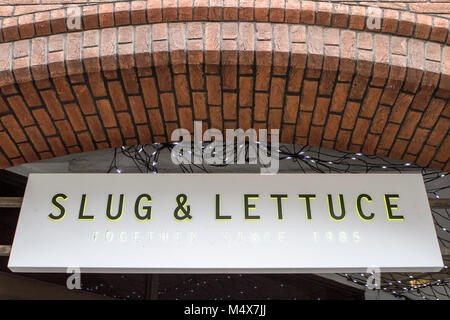 Slug & Lettuce restaurant chain in Manchester city centre, United Kingdom Stock Photo