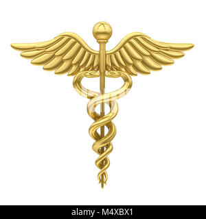 Caduceus Medical Symbol Isolated Stock Photo