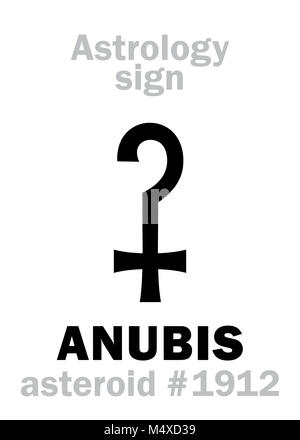 Astrology: asteroid ANUBIS Stock Photo