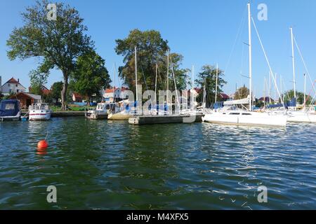 West Pomeranian sailing route. Marina Nowe Warpno Stock Photo