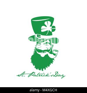 Green st.patrick day vector illustration. Stock Vector