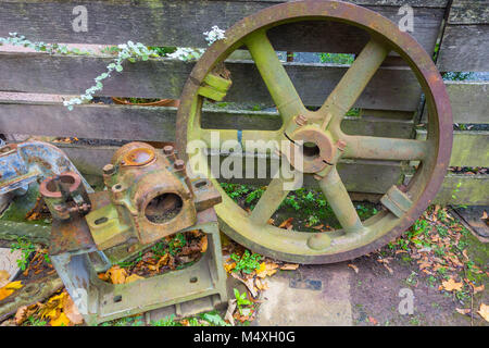 Discarded machinery from bygone era Hestercombe Gardens Taunton UK Stock Photo