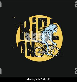 A man riding cycle vector illustration design. Stock Vector