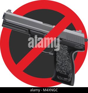 no guns sign Stock Vector