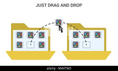 Just Drag and Drop Stock Vector