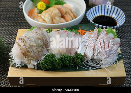 Sashimi of sea bream Stock Photo