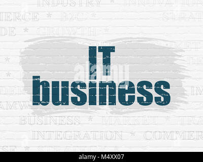 Business concept: IT Business on wall background Stock Photo