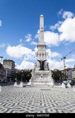 Obelik at Restauradores square in Lisbon (Portugal) Stock Photo