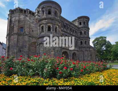 Porta Nigra, old roman city gate, Unesco World heritage site, landmark of Trier, Rhineland-Palatinate, Germany, Europe Stock Photo