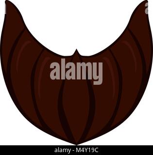 Cartoon icon poster beard, beaver, bearded man father dad day. Stock Vector