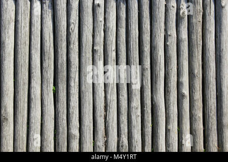 texture from big old grey and wooden logs Stock Photo