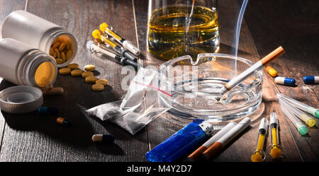 Addictive substances Stock Photo