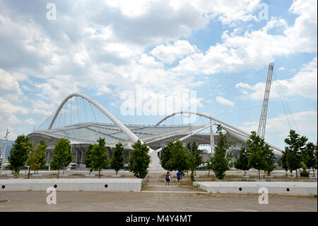 Some architectural structures of the Olympic Village where the Games of the XXVIII Olympiad took place in Athens in Greece from August 2004 Stock Photo