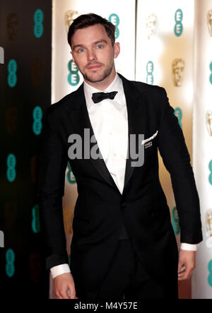 Nicholas Hoult attending the EE British Academy Film Awards after party, London. Stock Photo