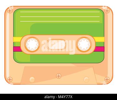Cassette for tape-recorder Stock Vector