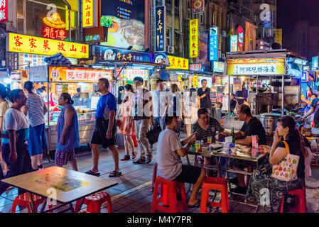 TAIPEI, TAIWAN - JULY 14: This is Ningxia night market a famous night market which has many local street food vendors and is situated in the downtown  Stock Photo
