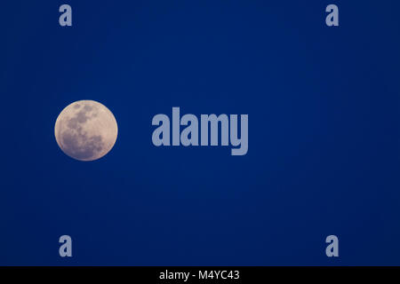Super blue or blood full moon in sky over Thailand. Stock Photo