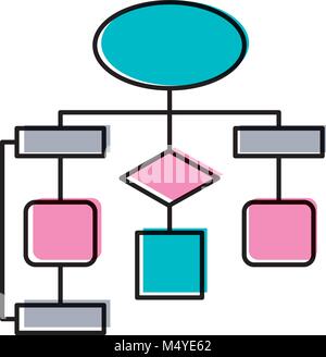 diagram flow chart connection empty Stock Vector