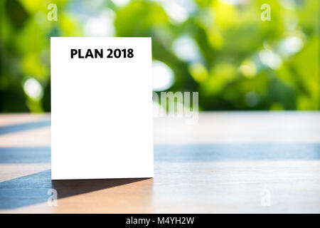 Plan 2018 Notebook business team meeting  with an Plan 2018 Stock Photo