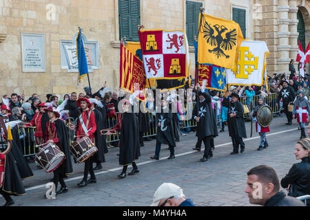 Carnival entertainers, Valletta, Malta  2018. Stock Photo