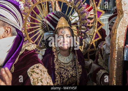 Carnival entertainers, Valletta, Malta  2018. Stock Photo