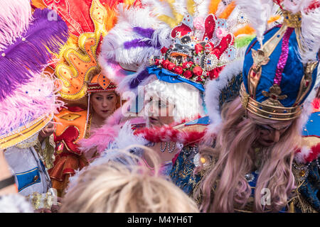 Carnival entertainers, Valletta, Malta  2018. Stock Photo