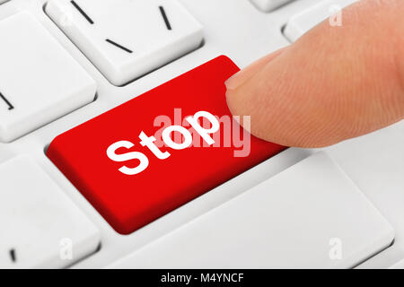 Computer notebook keyboard with Stop key Stock Photo