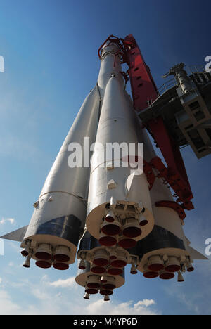 monument of space rocket Stock Photo