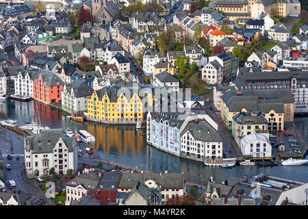 View of Alesund in Norway Stock Photo