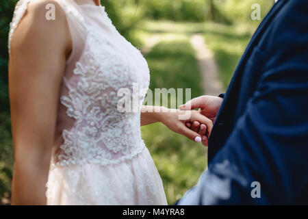 hand in hand brides Stock Photo