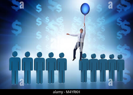 Man successful among his peer group Stock Photo