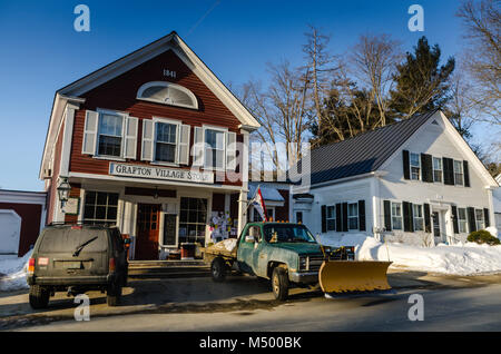 New-age general store in the heart of idyllic Vermont. Stock Photo