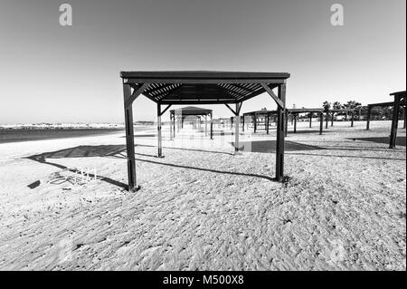Sunshade on the Beach in Israel Stock Photo