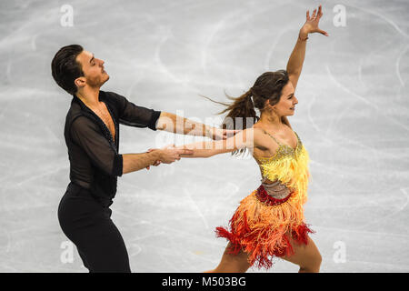 February 19, 2018: Lorenz Kavita and Polizoakis Joti of Â Germany competing in free dance at Gangneung Ice Arena, Gangneung, South Korea. Ulrik Pedersen/CSM Stock Photo