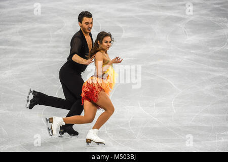 February 19, 2018: Lorenz Kavita and Polizoakis Joti of Â Germany competing in free dance at Gangneung Ice Arena, Gangneung, South Korea. Ulrik Pedersen/CSM Stock Photo