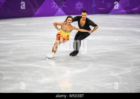 February 19, 2018: Lorenz Kavita and Polizoakis Joti of Â Germany competing in free dance at Gangneung Ice Arena, Gangneung, South Korea. Ulrik Pedersen/CSM Stock Photo