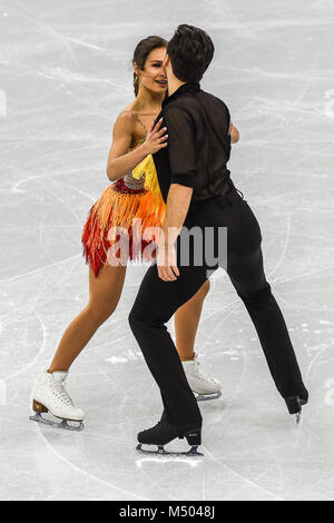 February 19, 2018: Lorenz Kavita and Polizoakis Joti of Â Germany competing in free dance at Gangneung Ice Arena, Gangneung, South Korea. Ulrik Pedersen/CSM Stock Photo