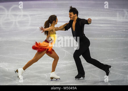 February 19, 2018: Lorenz Kavita and Polizoakis Joti of Â Germany competing in free dance at Gangneung Ice Arena, Gangneung, South Korea. Ulrik Pedersen/CSM Stock Photo