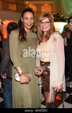 Berlin, Deutschland. 18th Feb, 2018. Annabelle Mandeng and Maren Gilzer at the Movie Meets Media party during the Berlinale at Hotel Adlon in Berlin, Germany, Sunday, 18 February 2018 *** Local Caption *** | Verwendung weltweit Credit: dpa/Alamy Live News Stock Photo