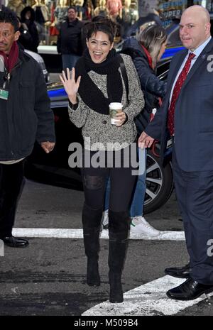 New York, NY, USA. 19th Feb, 2018. Lilan Bowden, seen at Good Morning America to promote ANDI MACK out and about for ANDI MACK Cast on Good Morning America (GMA), GMA Studios, New York, NY February 19, 2018. Credit: Derek Storm/Everett Collection/Alamy Live News Stock Photo