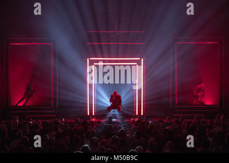 Brighton, UK. 19th Feb, 2018. Andy Bell & Vince Clarke of Erasure, performing at The Brighton Dome, England Credit: Jason Richardson/Alamy Live News Stock Photo