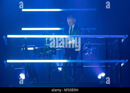 Brighton, UK. 19th Feb, 2018. Vince Clarke of Erasure, performing at The Brighton Dome, England Credit: Jason Richardson/Alamy Live News Stock Photo