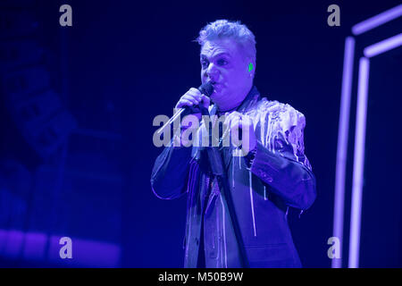 Brighton, UK. 19th Feb, 2018. Andy Bell of Erasure, performing at The Brighton Dome, England Credit: Jason Richardson/Alamy Live News Stock Photo